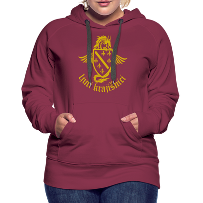 Ljuti Krajisnici Damen Premium Kapuzenpullover - Bordeaux