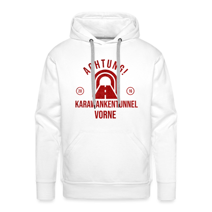 Karawankentunnel Männer Premium Hoodie - Weiß