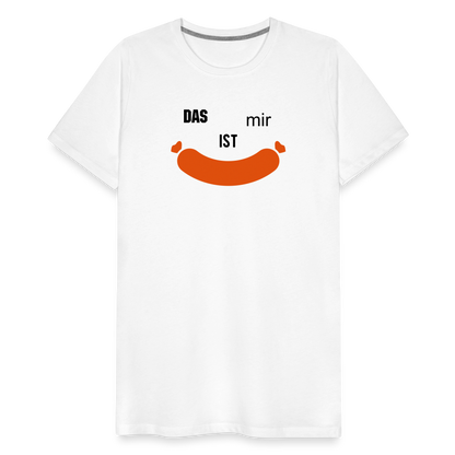 Das ist mir Wurst Herren Premium Baumwoll-T-Shirt - Weiß