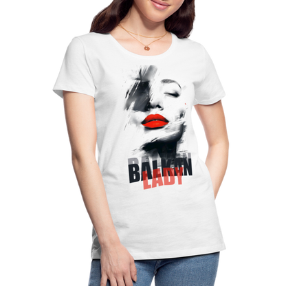 Balkan Frau Damen Premium T-Shirt - Weiß
