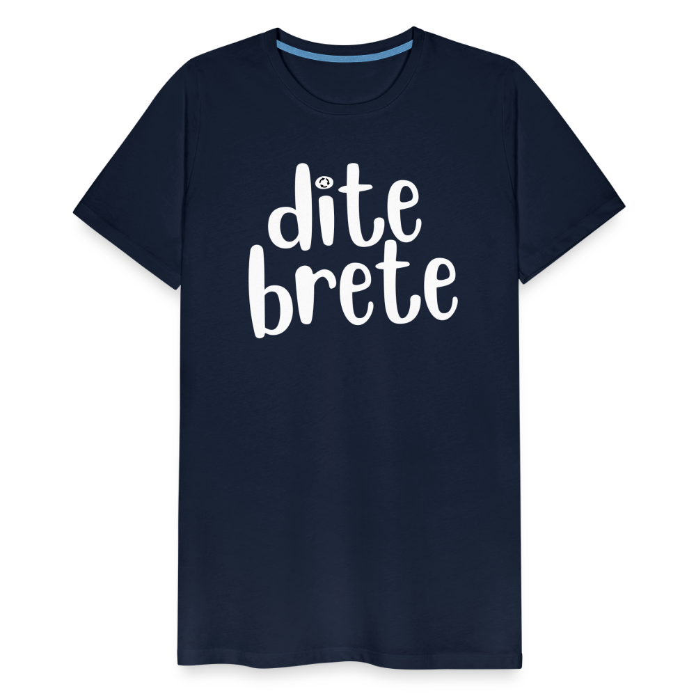 Dite Brete Herren Premium T-Shirt - Navy