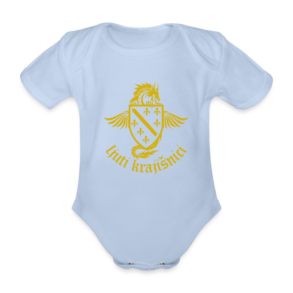 Ljuti Krajisnici Baby Bio-Kurzarm-Body - Sky