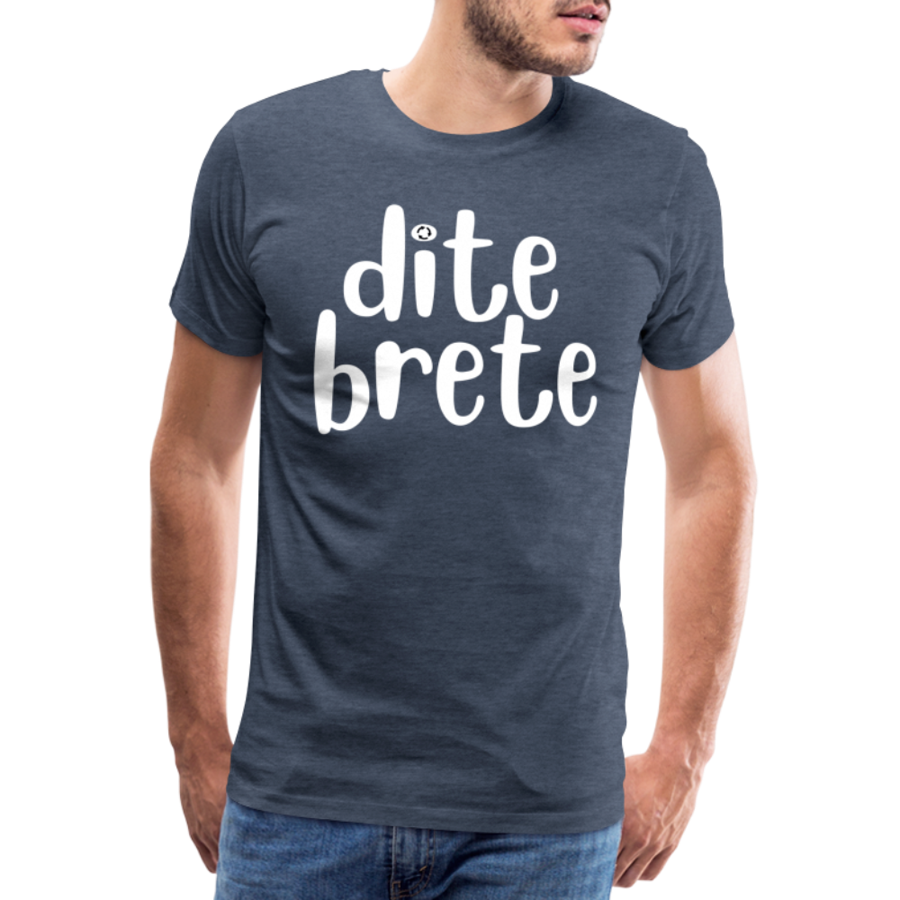 Dite Brete Herren Premium T-Shirt - Blau meliert