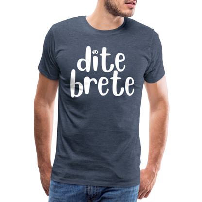 Dite Brete Herren Premium T-Shirt - Blau meliert