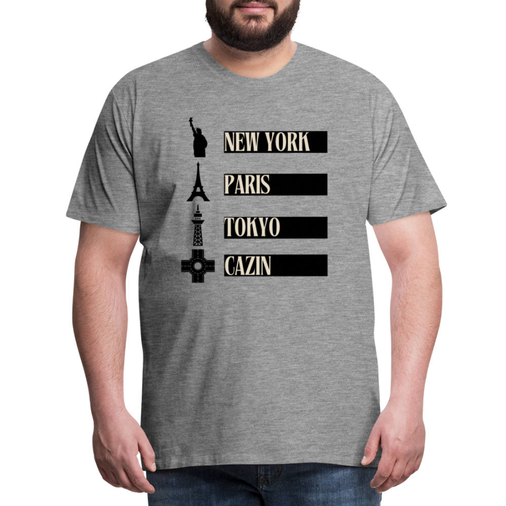 Cazin Herren Premium T-Shirt - Grau meliert