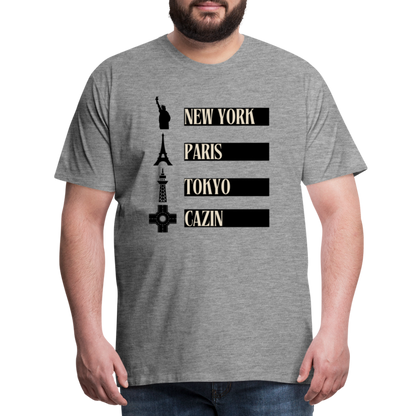 Cazin Herren Premium T-Shirt - Grau meliert