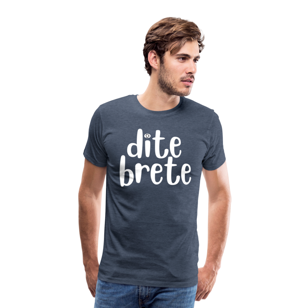 Dite Brete Herren Premium T-Shirt - Blau meliert