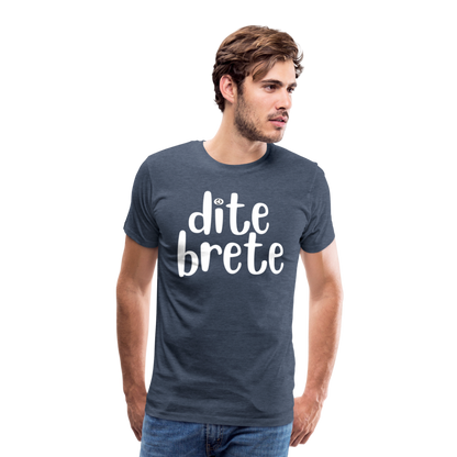 Dite Brete Herren Premium T-Shirt - Blau meliert