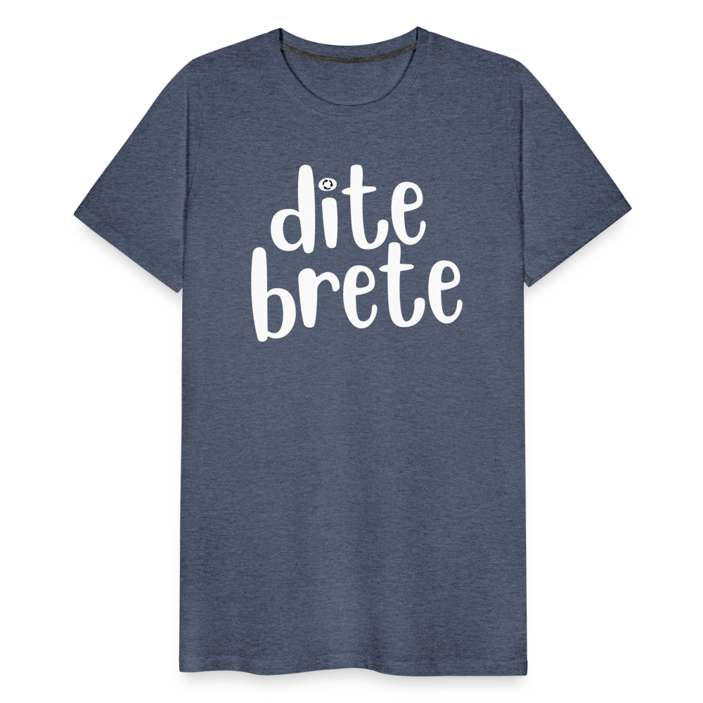 Dite Brete Herren Premium T-Shirt - Blau meliert