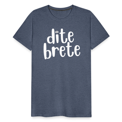 Dite Brete Herren Premium T-Shirt - Blau meliert
