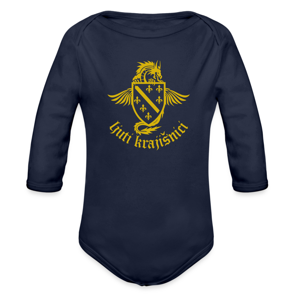 Ljuti Krajisnici Baby Bio-Langarm-Body - Dunkelnavy