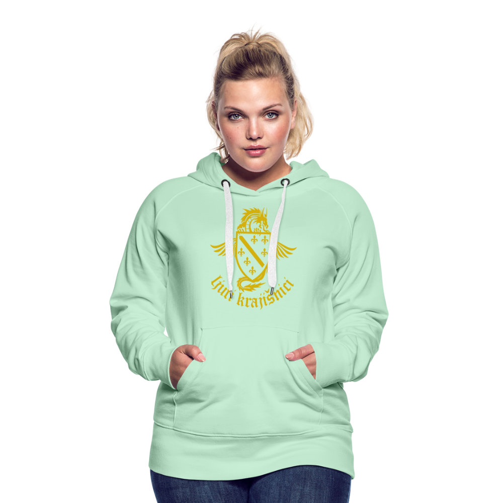 Ljuti Krajisnici Damen Premium Kapuzenpullover - helles Mintgrün