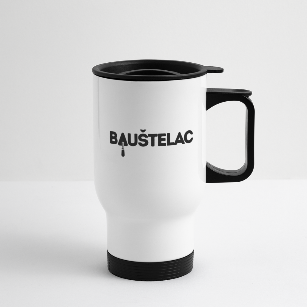 Baustelac Thermobecher mit Tragegriff - Weiß