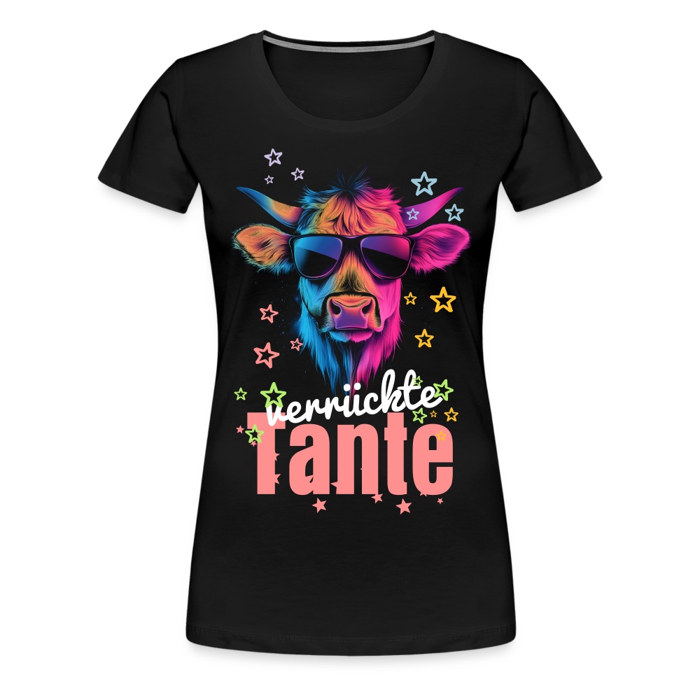 Moderne Tante Damen Premium T-Shirt - Schwarz