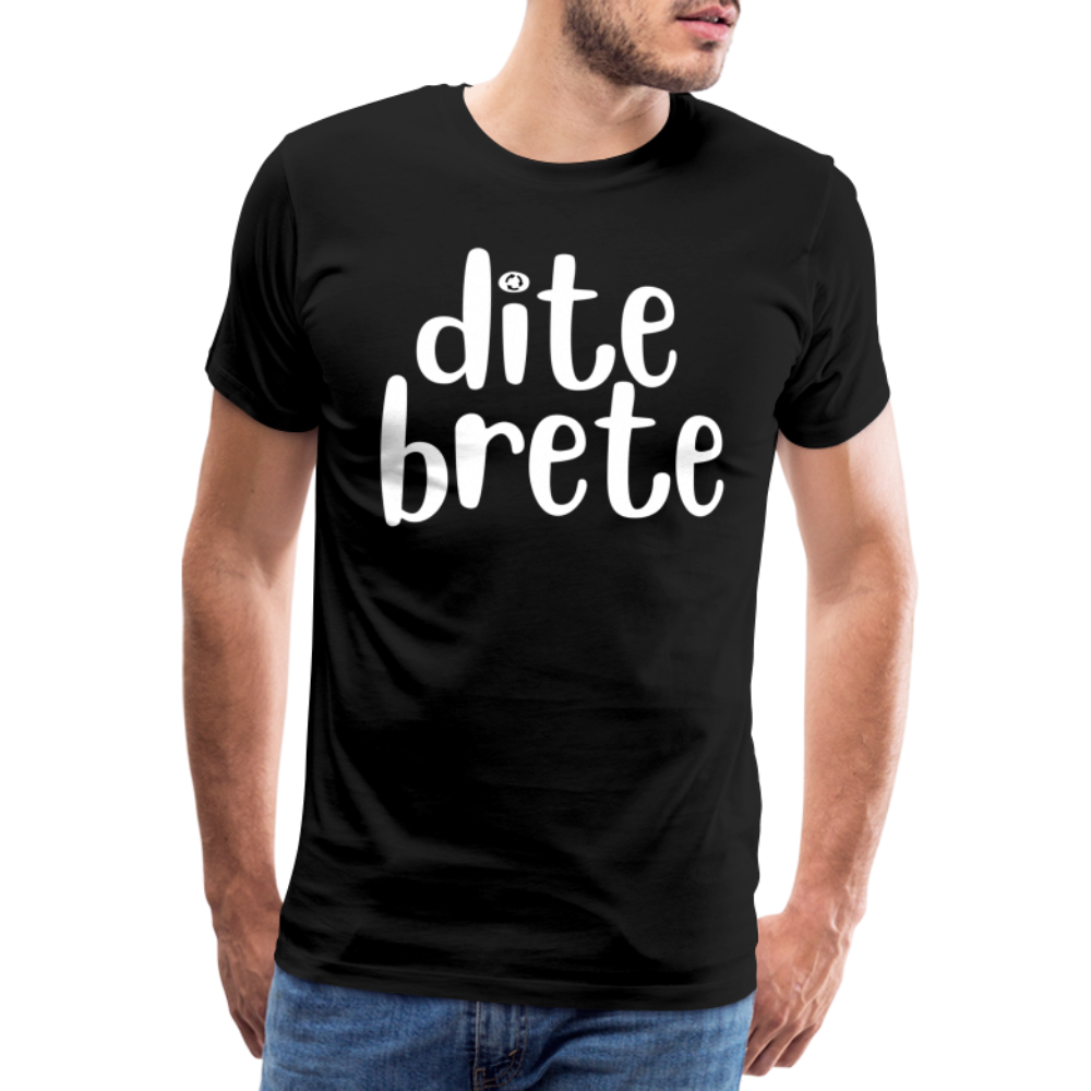 Dite Brete Herren Premium T-Shirt - Schwarz