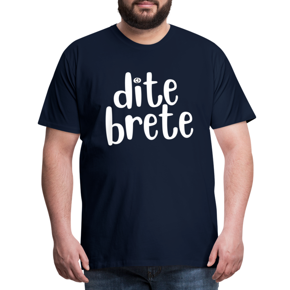 Dite Brete Herren Premium T-Shirt - Navy