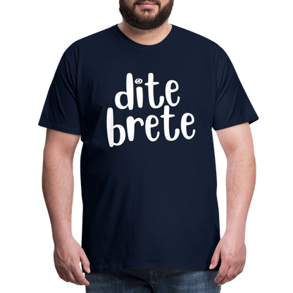 Dite Brete Herren Premium T-Shirt - Navy