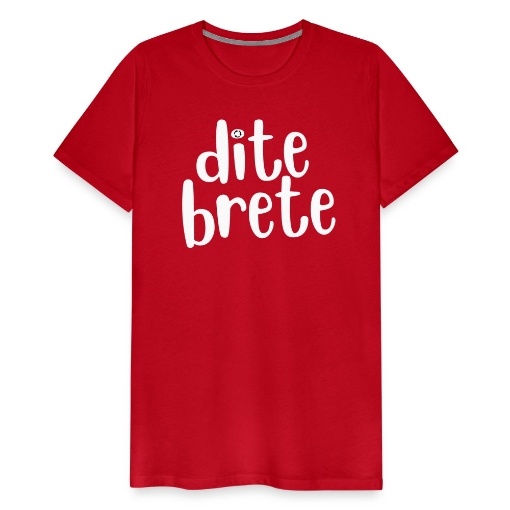 Dite Brete Herren Premium T-Shirt - Rot