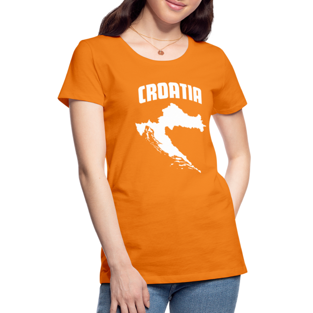 Damen-Baumwollhemd mit kroatischem Motiv - Orange