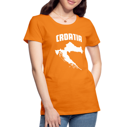 Damen-Baumwollhemd mit kroatischem Motiv - Orange