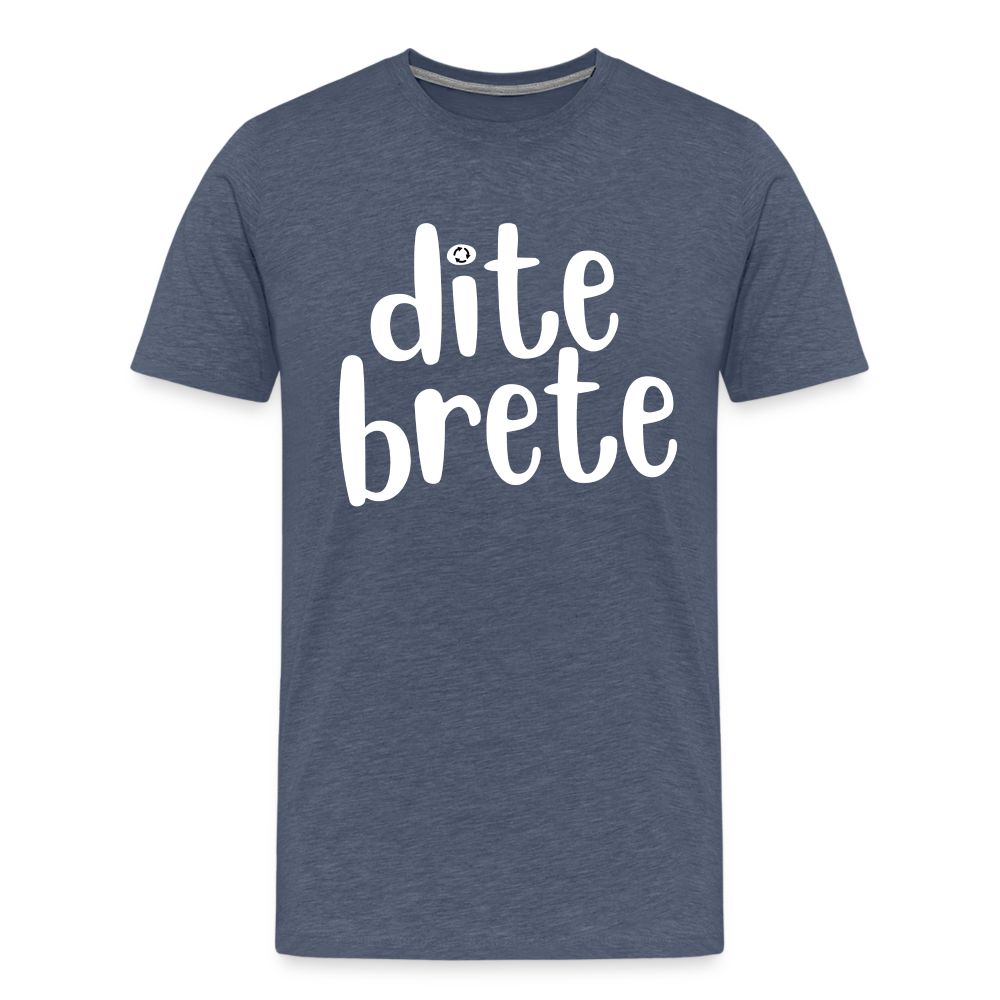 Dite Brete Herren Premium T-Shirt - Blau meliert