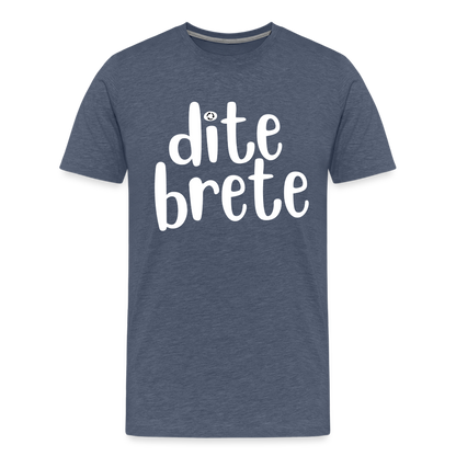 Dite Brete Herren Premium T-Shirt - Blau meliert