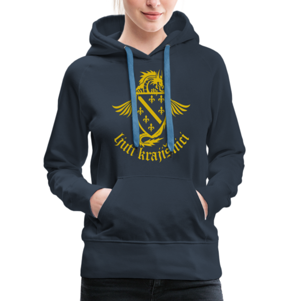 Ljuti Krajisnici Damen Premium Kapuzenpullover - Navy