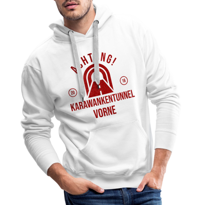 Karawankentunnel Männer Premium Hoodie - Weiß