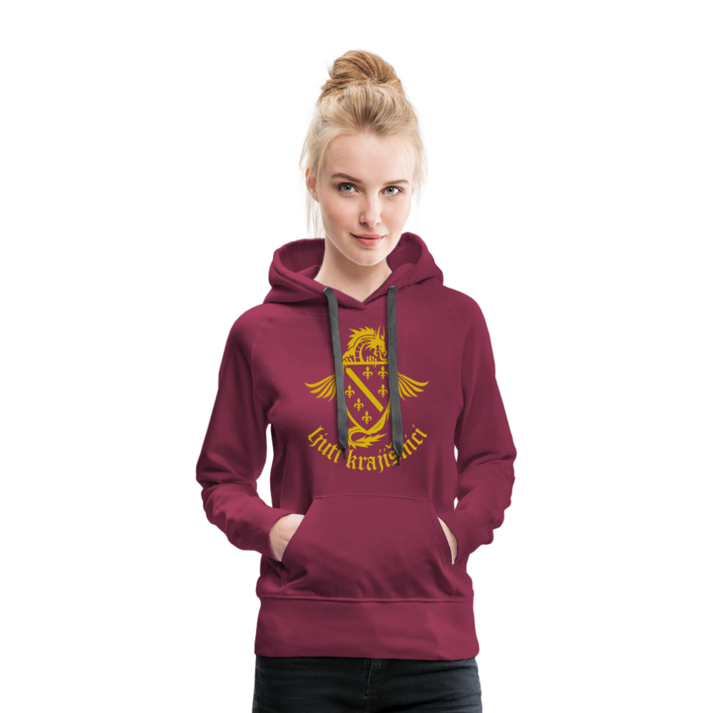 Ljuti Krajisnici Damen Premium Kapuzenpullover - Bordeaux