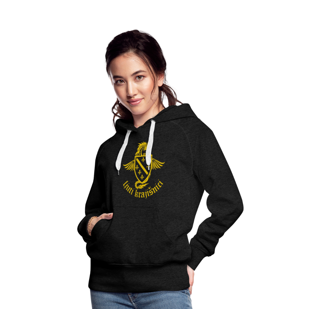 Ljuti Krajisnici Damen Premium Kapuzenpullover - Anthrazit