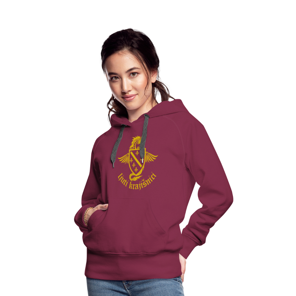 Ljuti Krajisnici Damen Premium Kapuzenpullover - Bordeaux