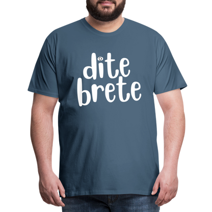 Dite Brete Herren Premium T-Shirt - Blaugrau
