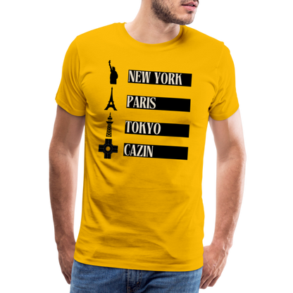 Cazin Herren Premium T-Shirt - Sonnengelb