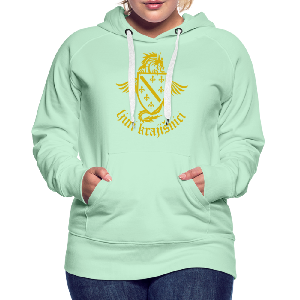 Ljuti Krajisnici Damen Premium Kapuzenpullover - helles Mintgrün