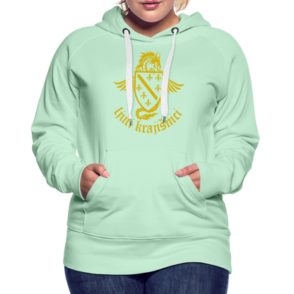 Ljuti Krajisnici Damen Premium Kapuzenpullover - helles Mintgrün