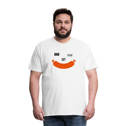 Das ist mir Wurst Herren Premium Baumwoll-T-Shirt - Weiß