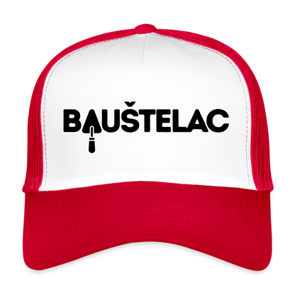 Baustelac Trucker-Kappe - Weiß/Rot