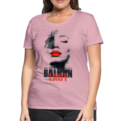 Balkan Frau Damen Premium T-Shirt - Hellrosa