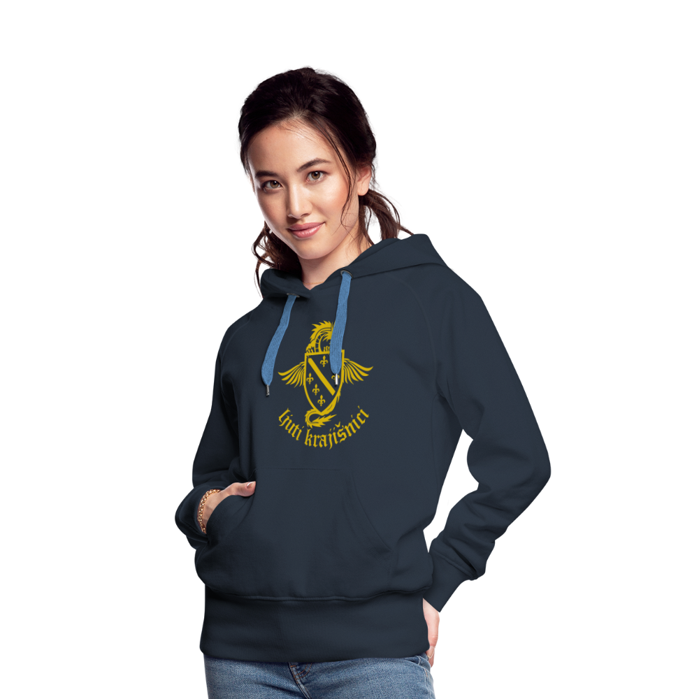 Ljuti Krajisnici Damen Premium Kapuzenpullover - Navy