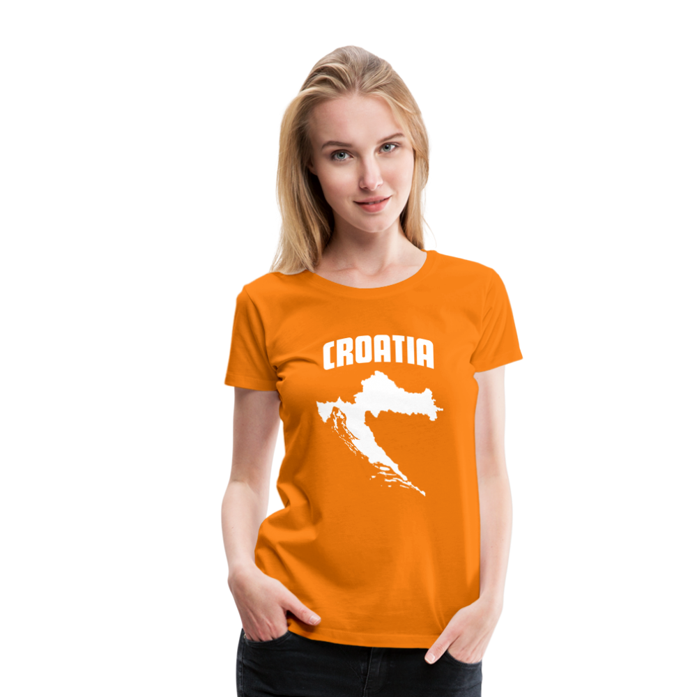 Damen-Baumwollhemd mit kroatischem Motiv - Orange