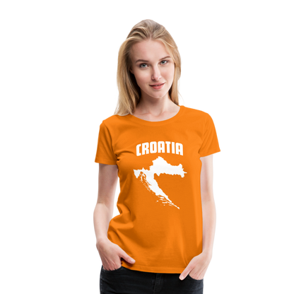 Damen-Baumwollhemd mit kroatischem Motiv - Orange