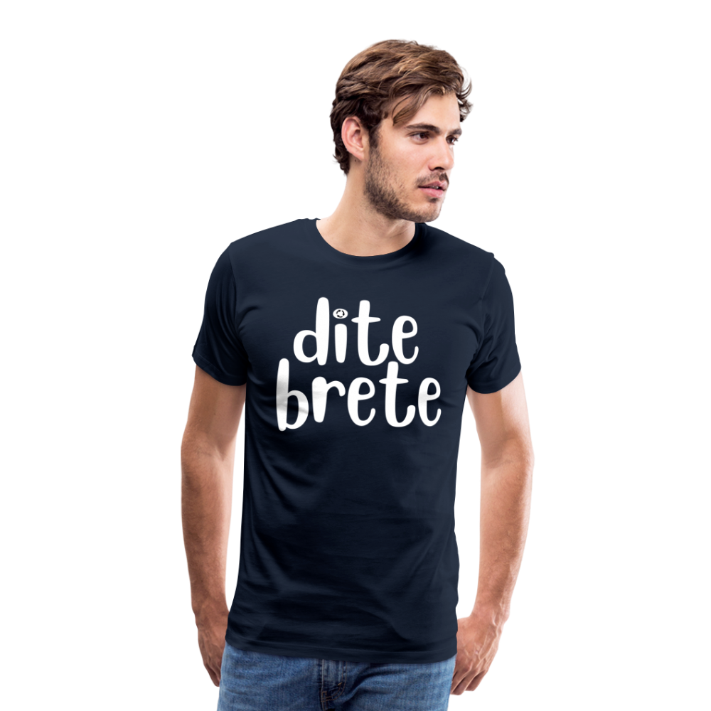 Dite Brete Herren Premium T-Shirt - Navy
