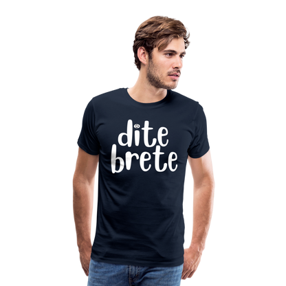 Dite Brete Herren Premium T-Shirt - Navy