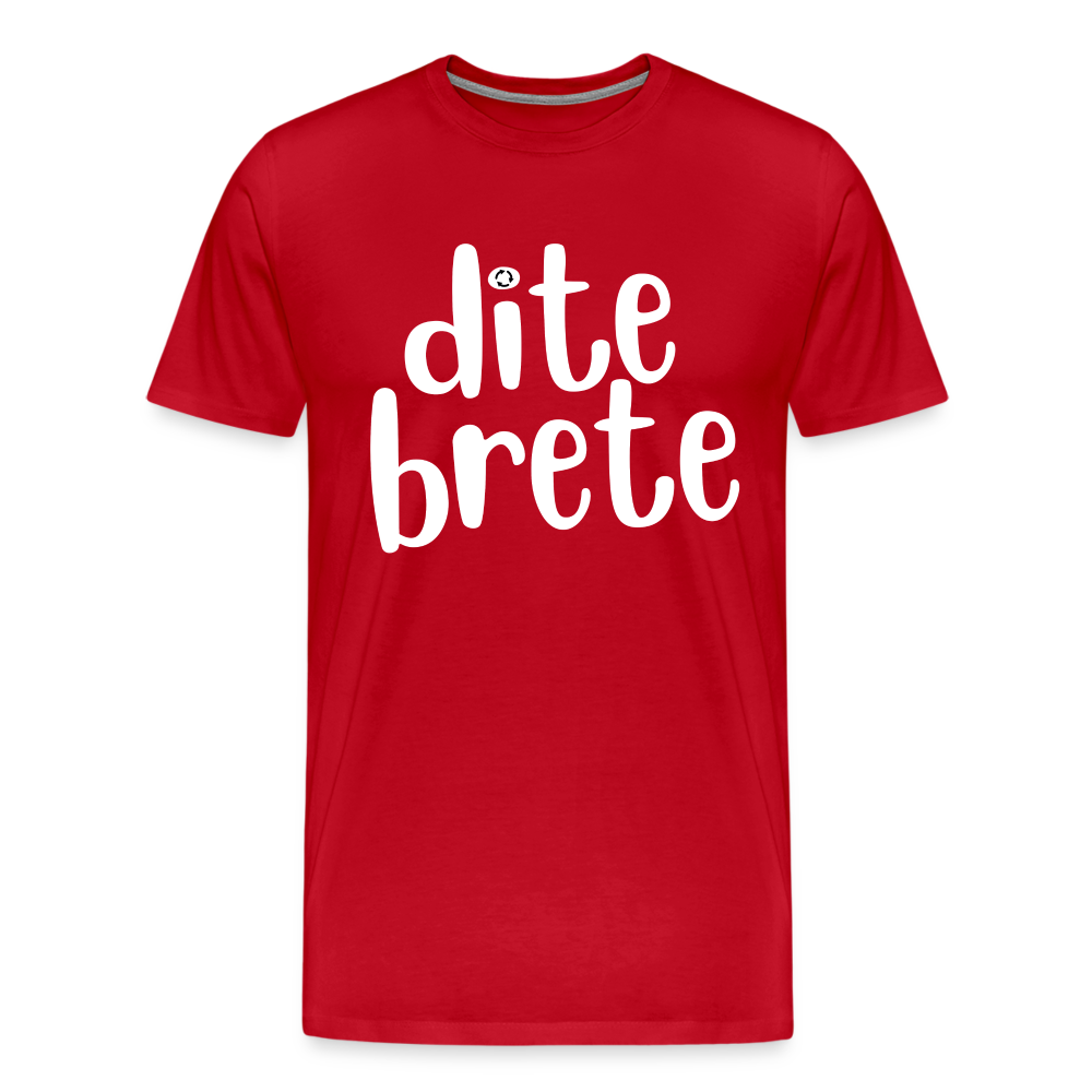 Dite Brete Herren Premium T-Shirt - Rot