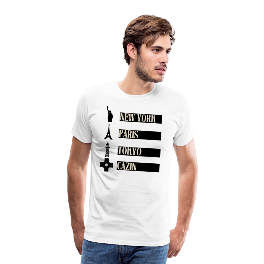 Cazin Herren Premium T-Shirt - Weiß