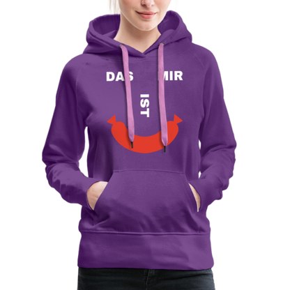 Das ist mir Wurst Damen Premium Hoodie - Purple