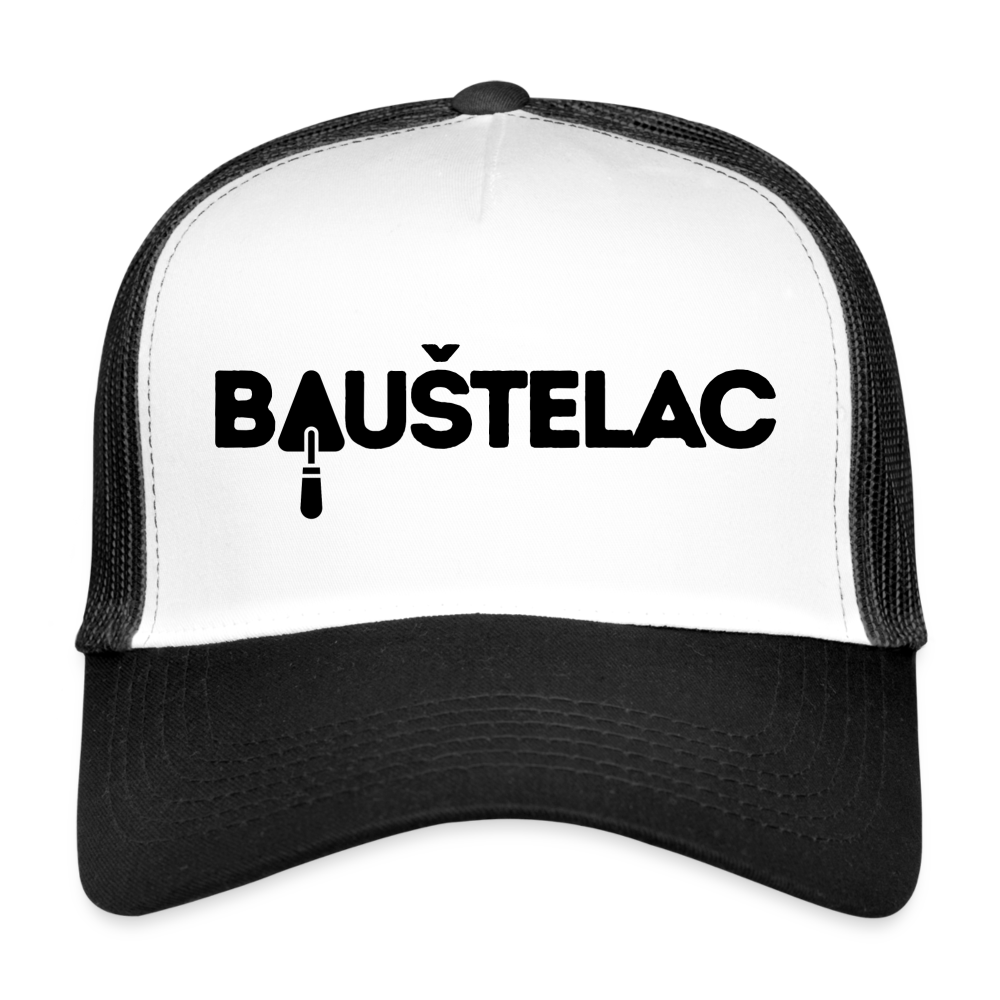 Baustelac Trucker-Kappe - Weiß/Schwarz