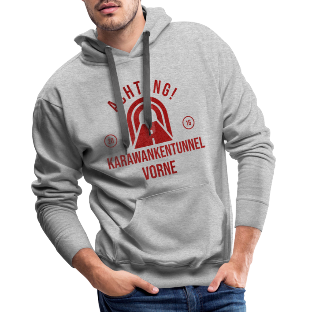 Karawankentunnel Männer Premium Hoodie - Grau meliert