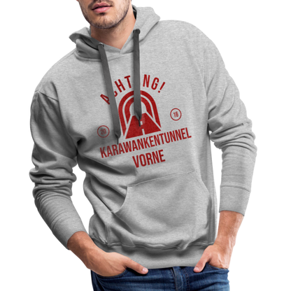 Karawankentunnel Männer Premium Hoodie - Grau meliert