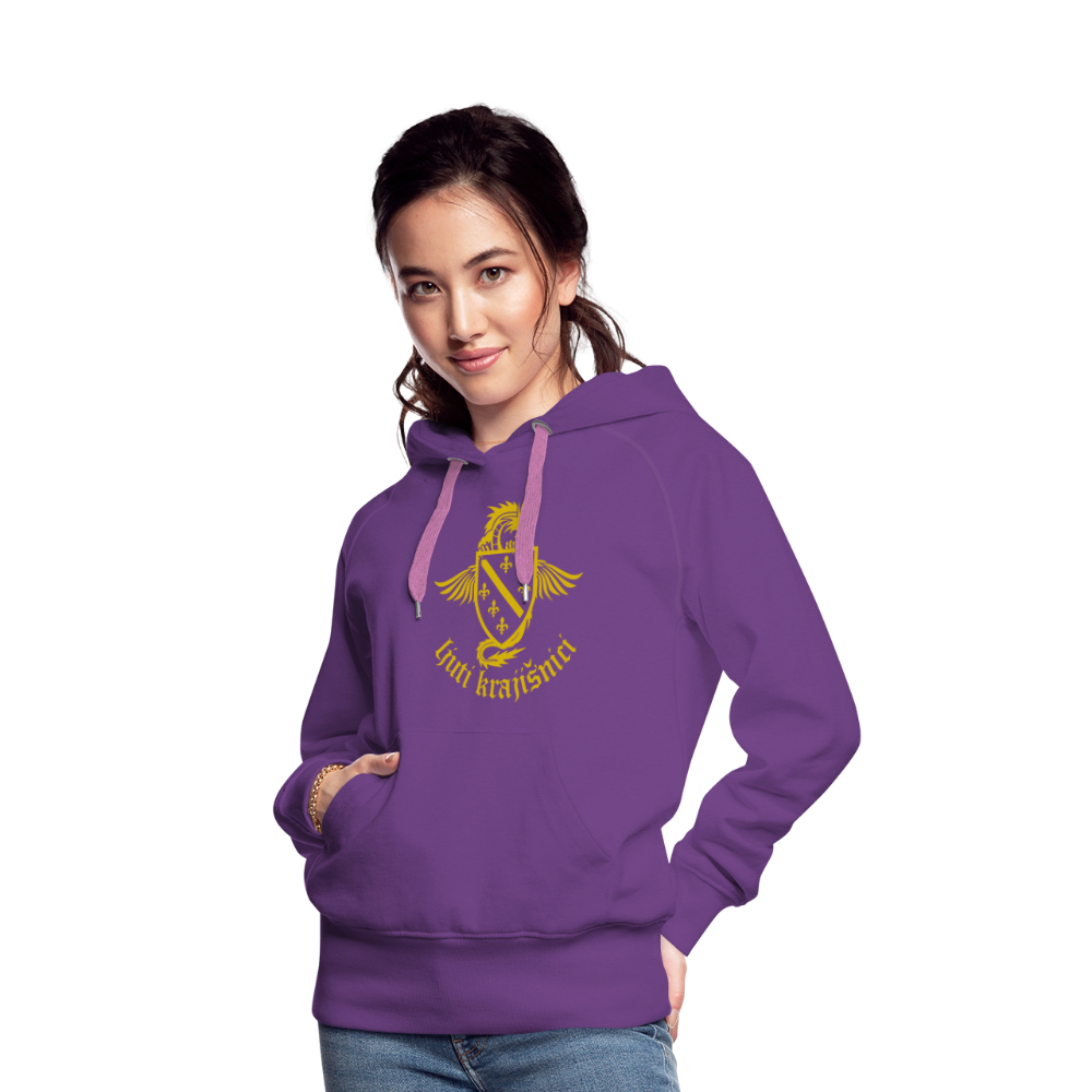 Ljuti Krajisnici Damen Premium Kapuzenpullover - Purple